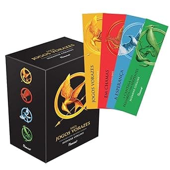 Capa do livro Saga Jogos Vorazes: Coleção com quatro livros (com marcadores)